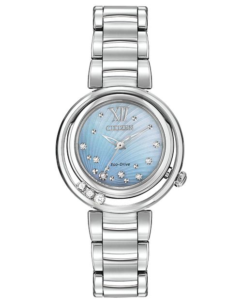 Elegant Silver Color Diamond Jewelry Watches for Women Moving