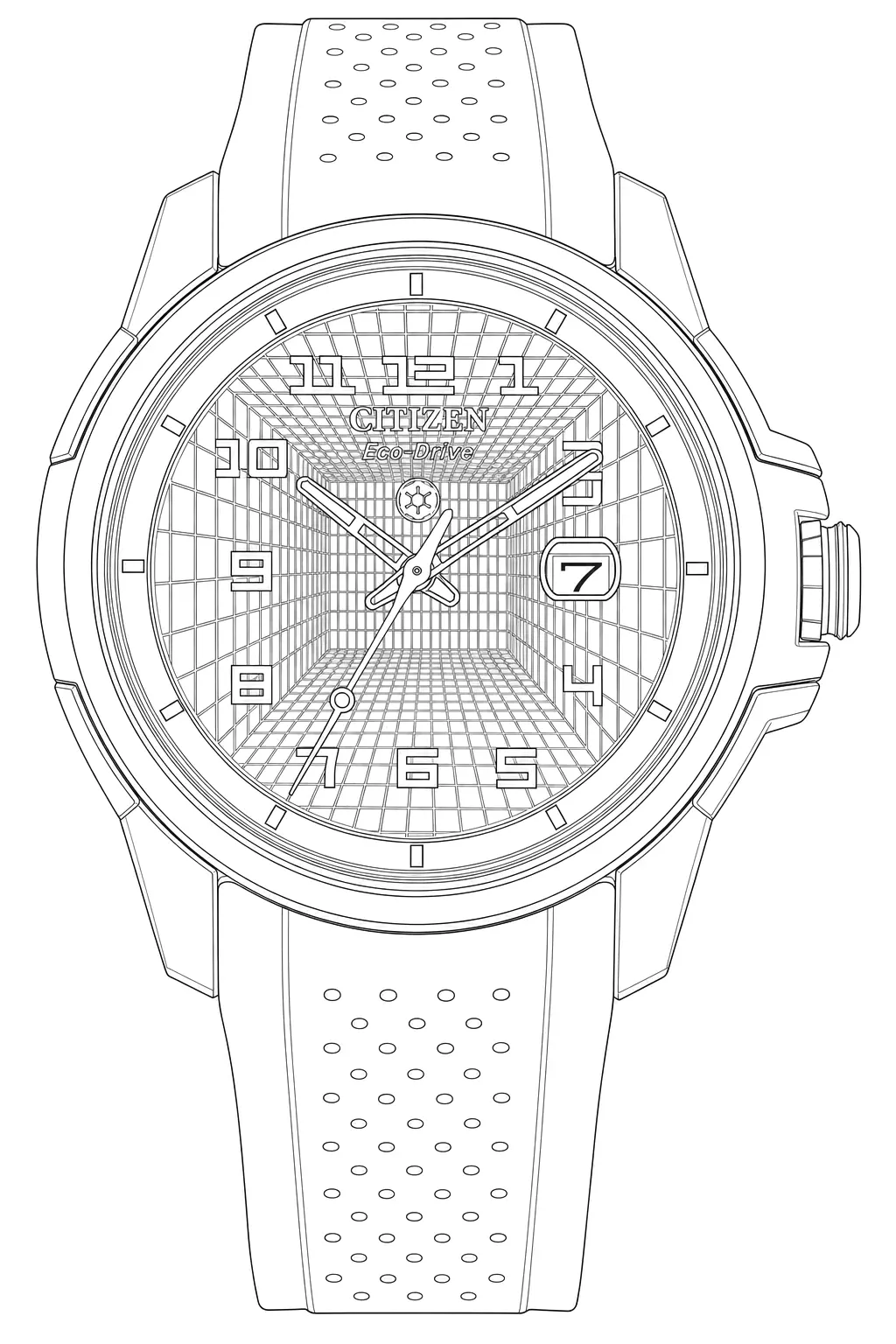 Watch technical diagram