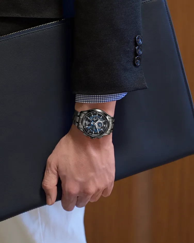 ATTESA Blue Dial Super Titanium with DLC Coating Bracelet BY1008 ATTESA Blue Dial Super Titanium with DLC Coating Bracelet BY1008