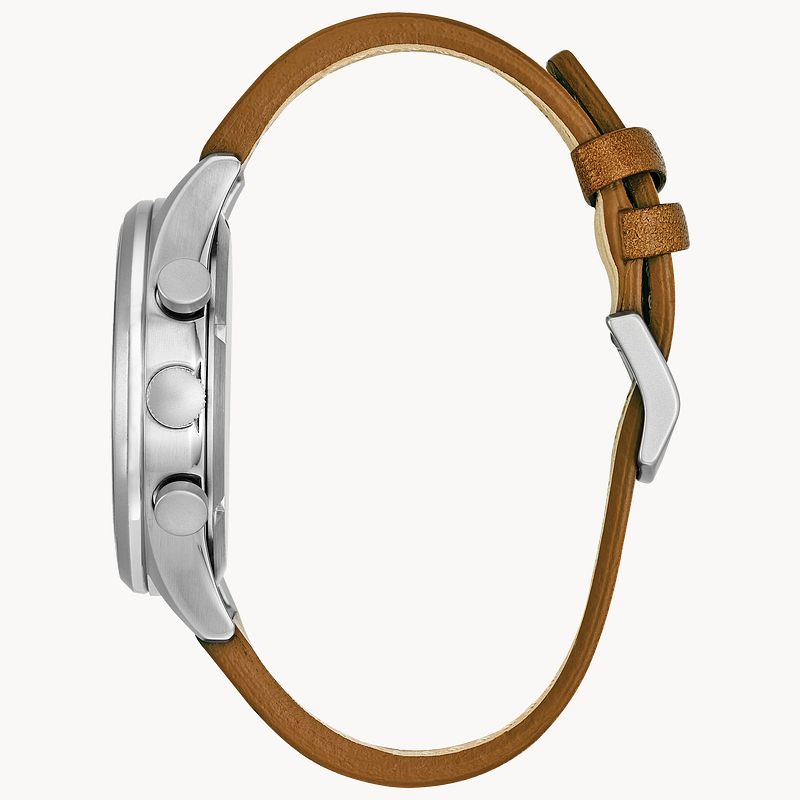 Chandler Men s Leather Band CA0621 05L Blue Dial Watch CITIZEN