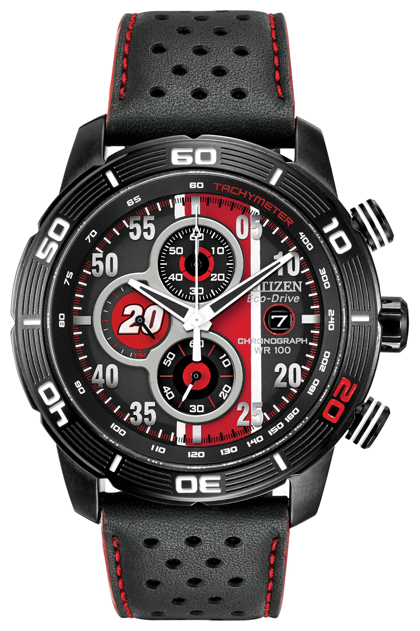 Primo Black Dial Polyurethane Coated Leather Strap CA0530-41E