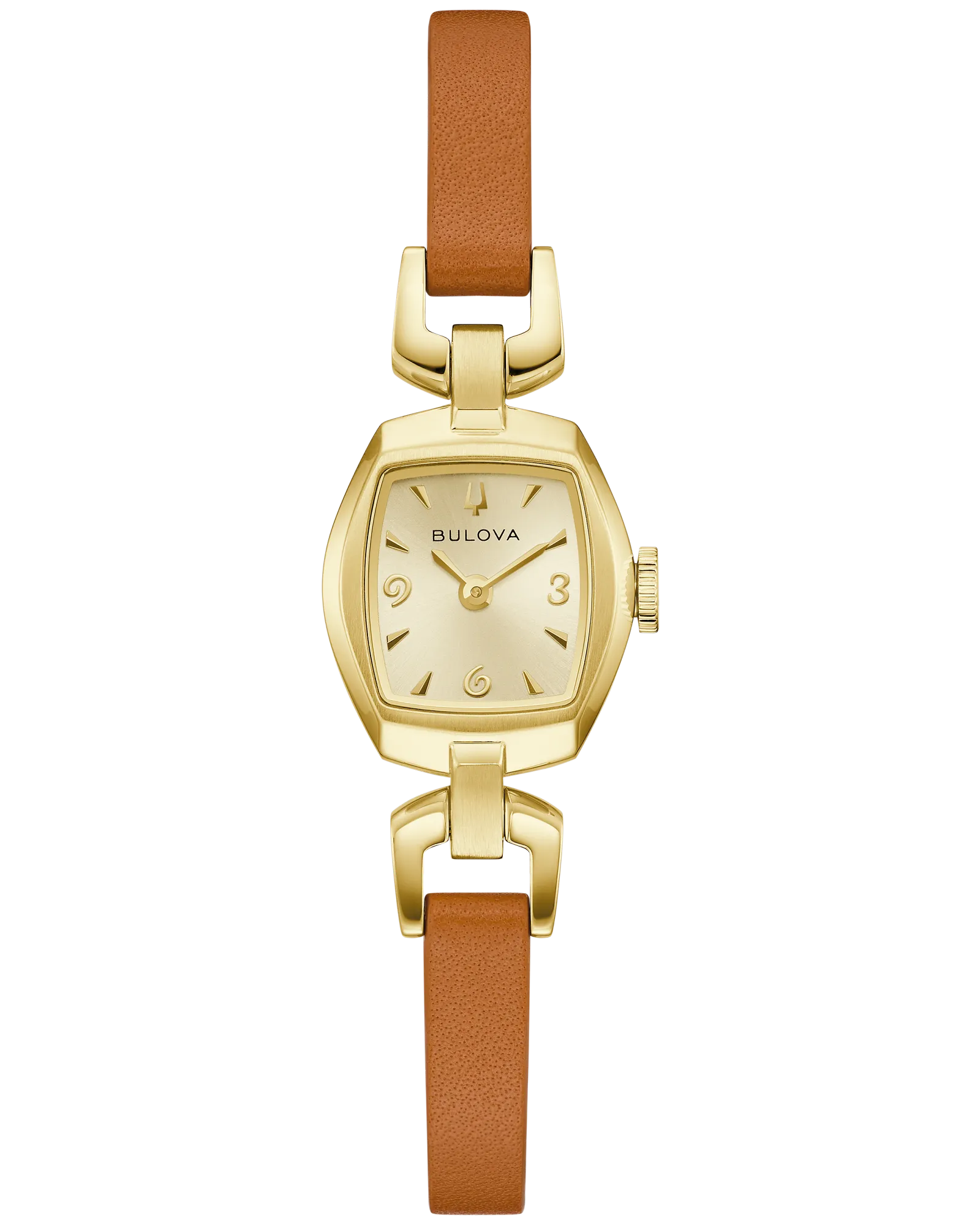 Bulova Champagne Dial Leather Strap Goddess of Time 97L202 — Champagne