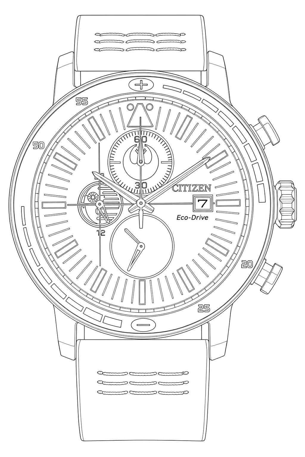 Watch technical diagram