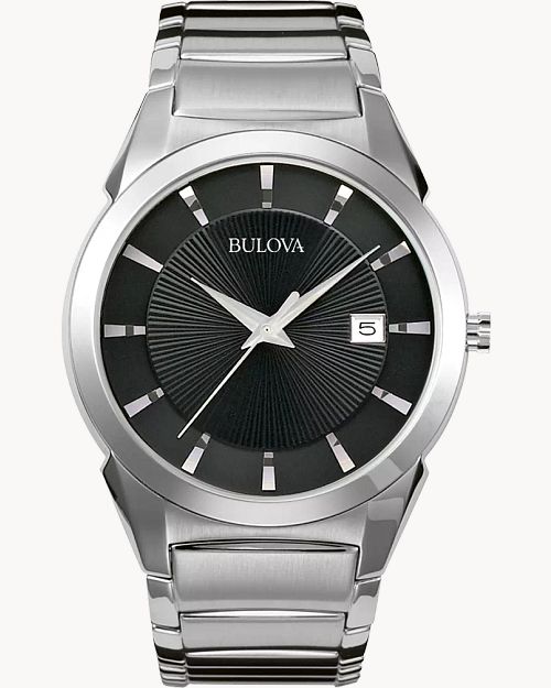 Bulova mens top watch black