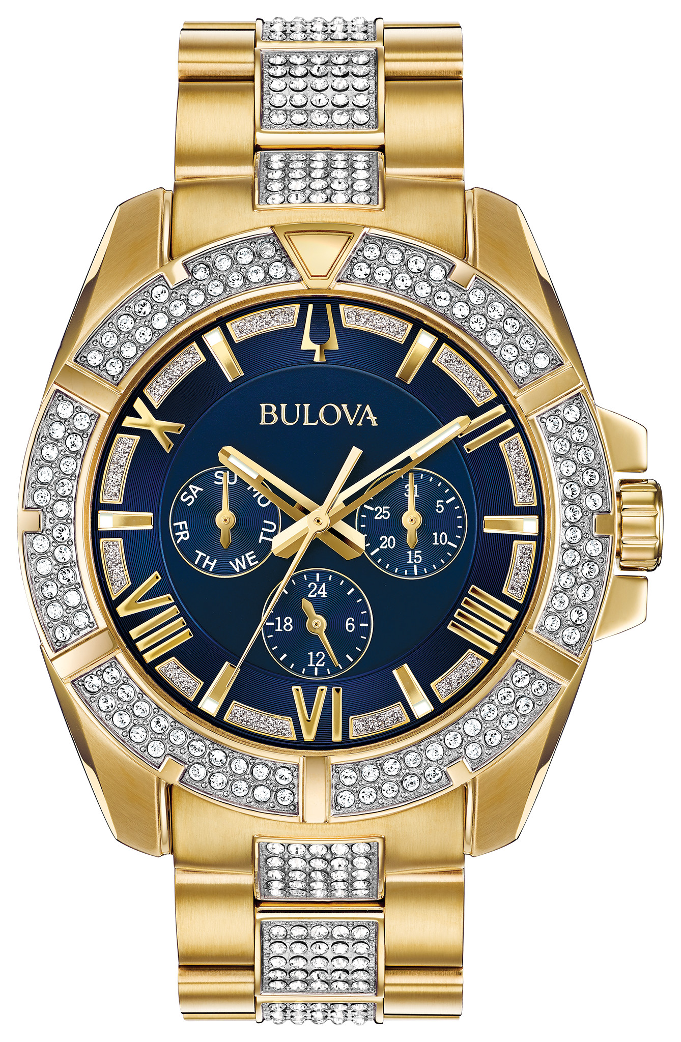 bulova diamond and gold watch