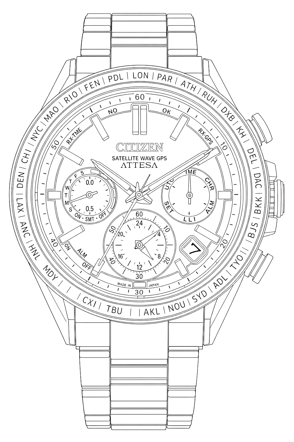 Watch technical diagram