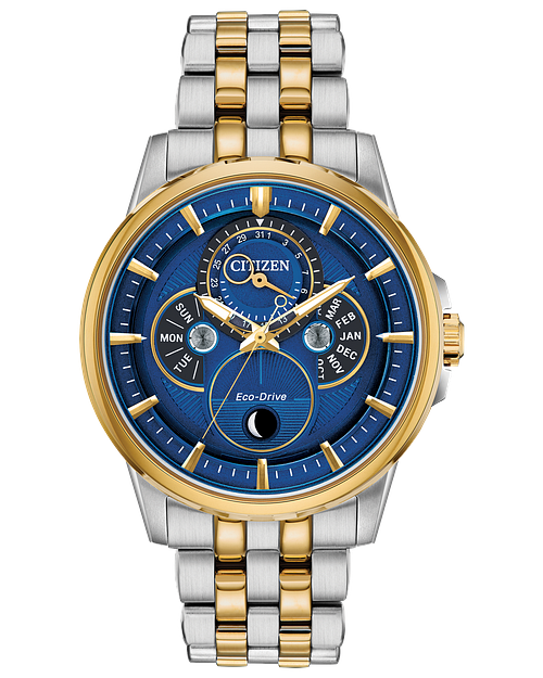 Citizen Calendrier Moonphase Men's Eco-Drive Blue Dial Watch | CITIZEN