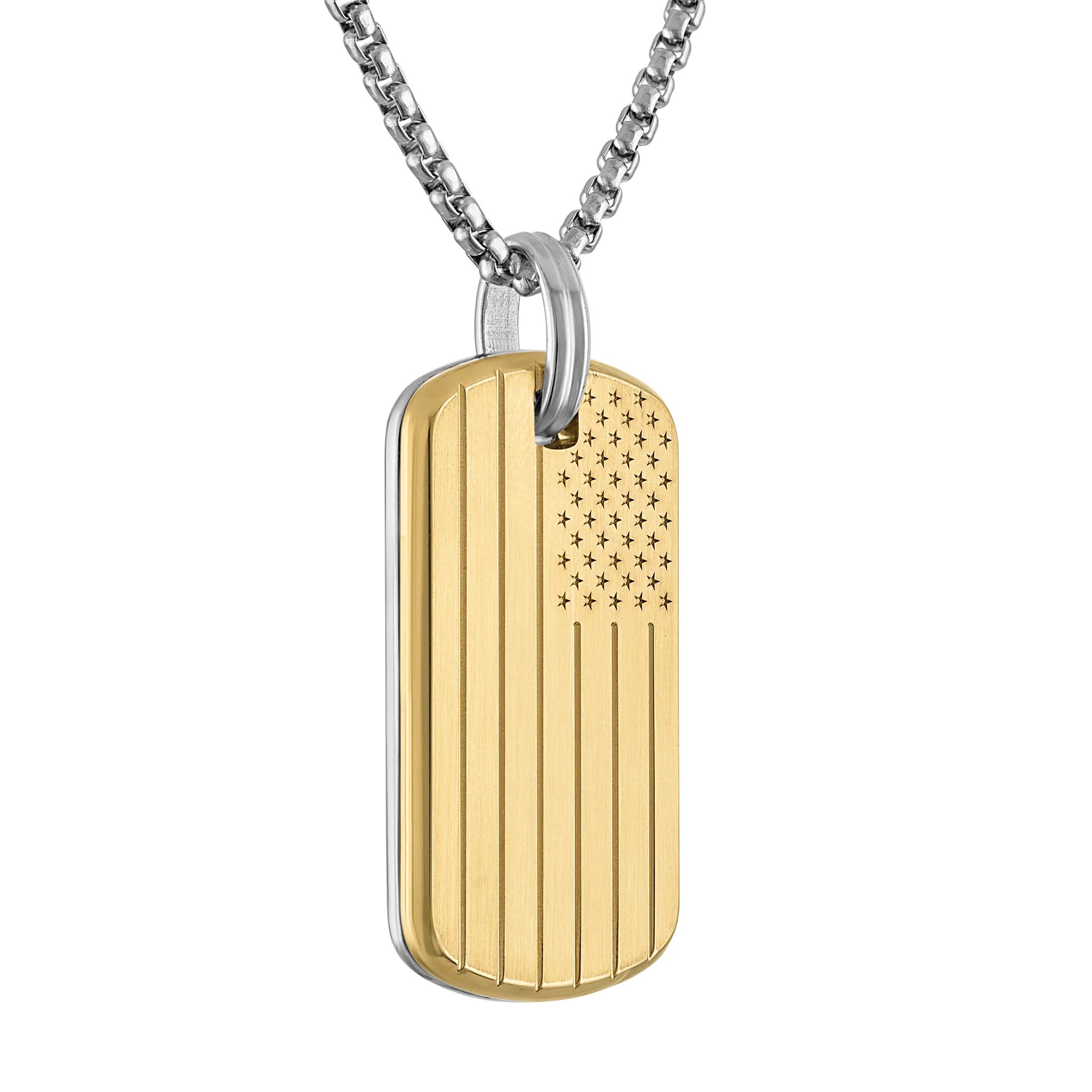 150th Flag Pendant Stainless Steel image number 1