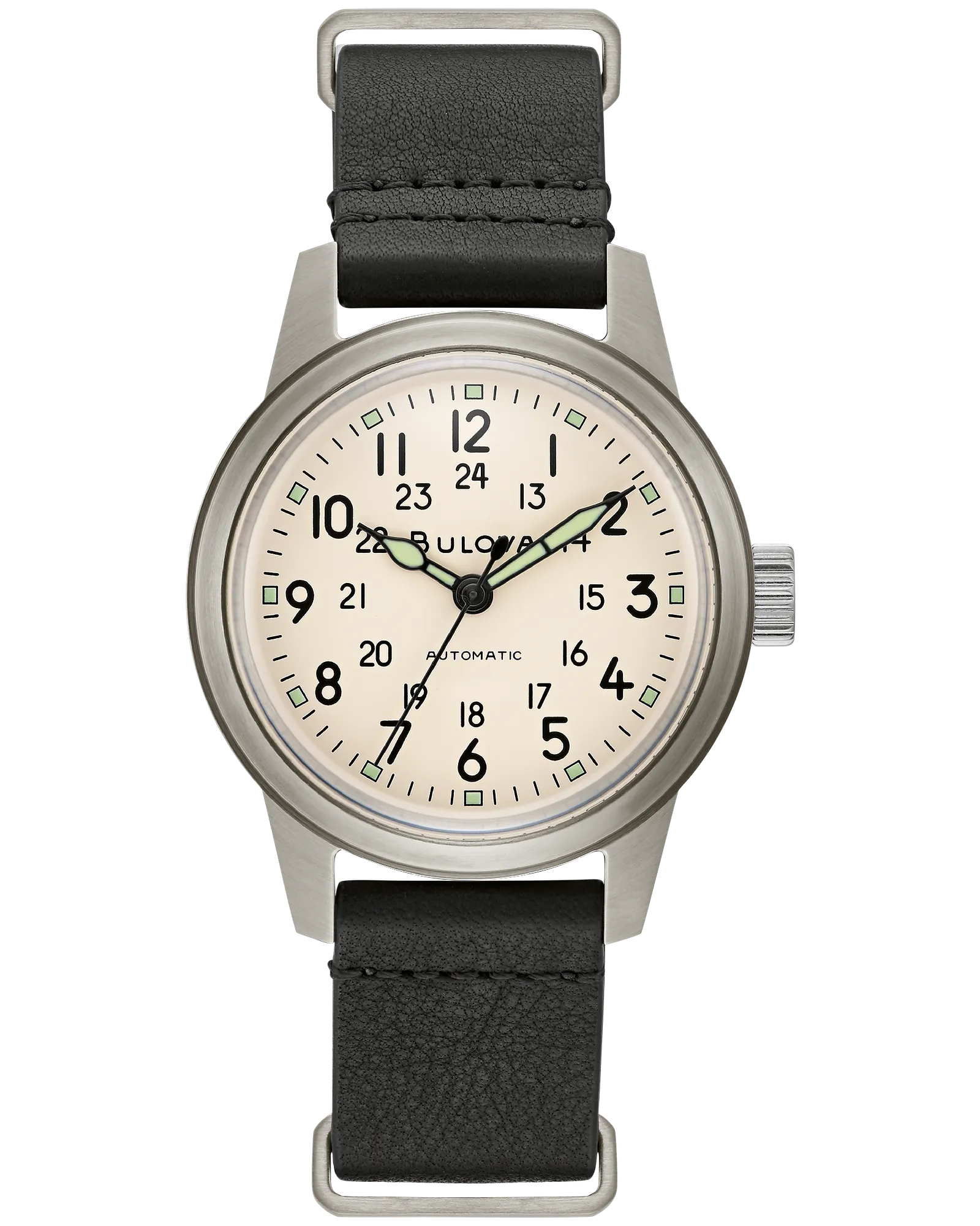 Bulova Dial Leather Strap Hack Watch 96A246