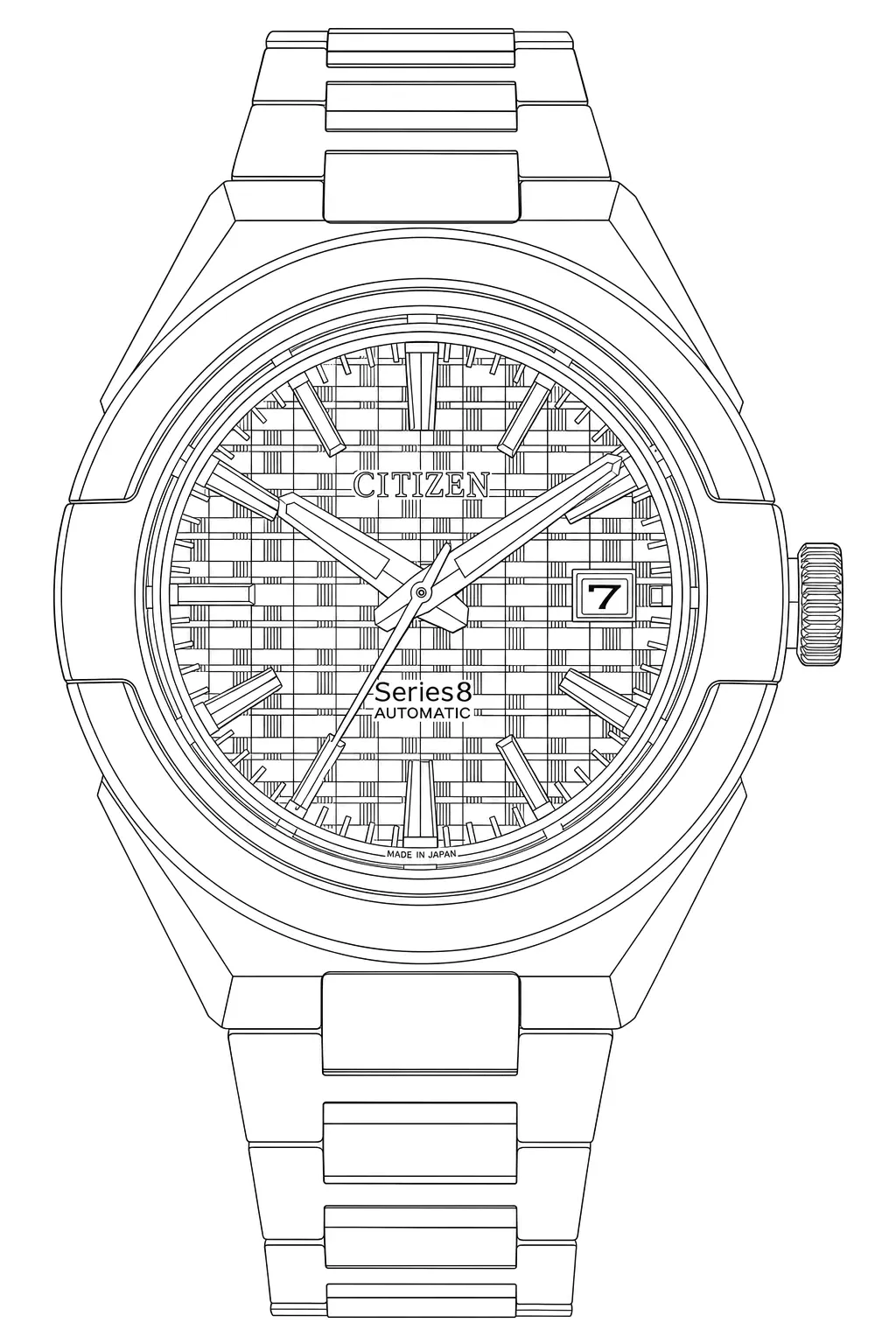 Watch technical diagram