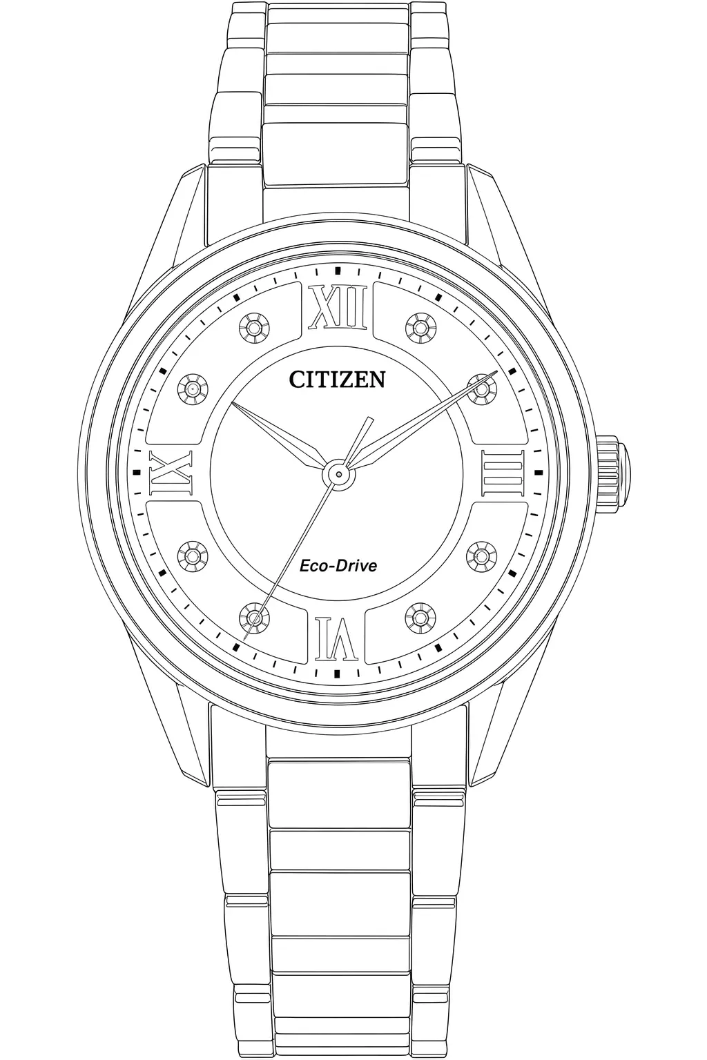 Watch technical diagram