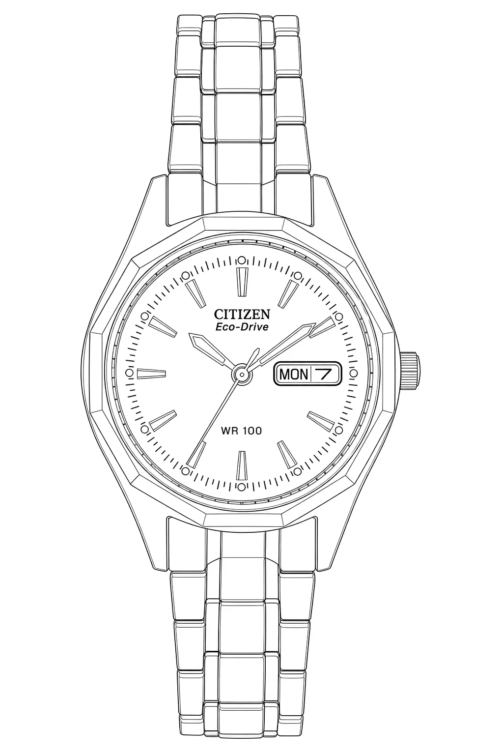 Watch technical diagram