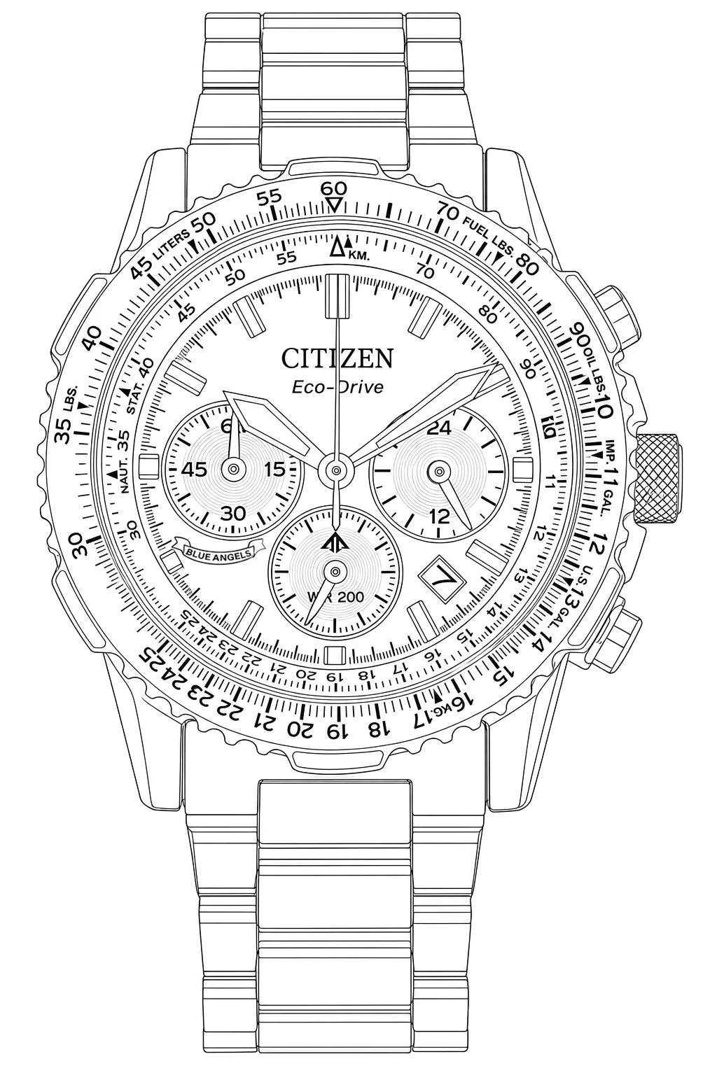 Watch technical diagram