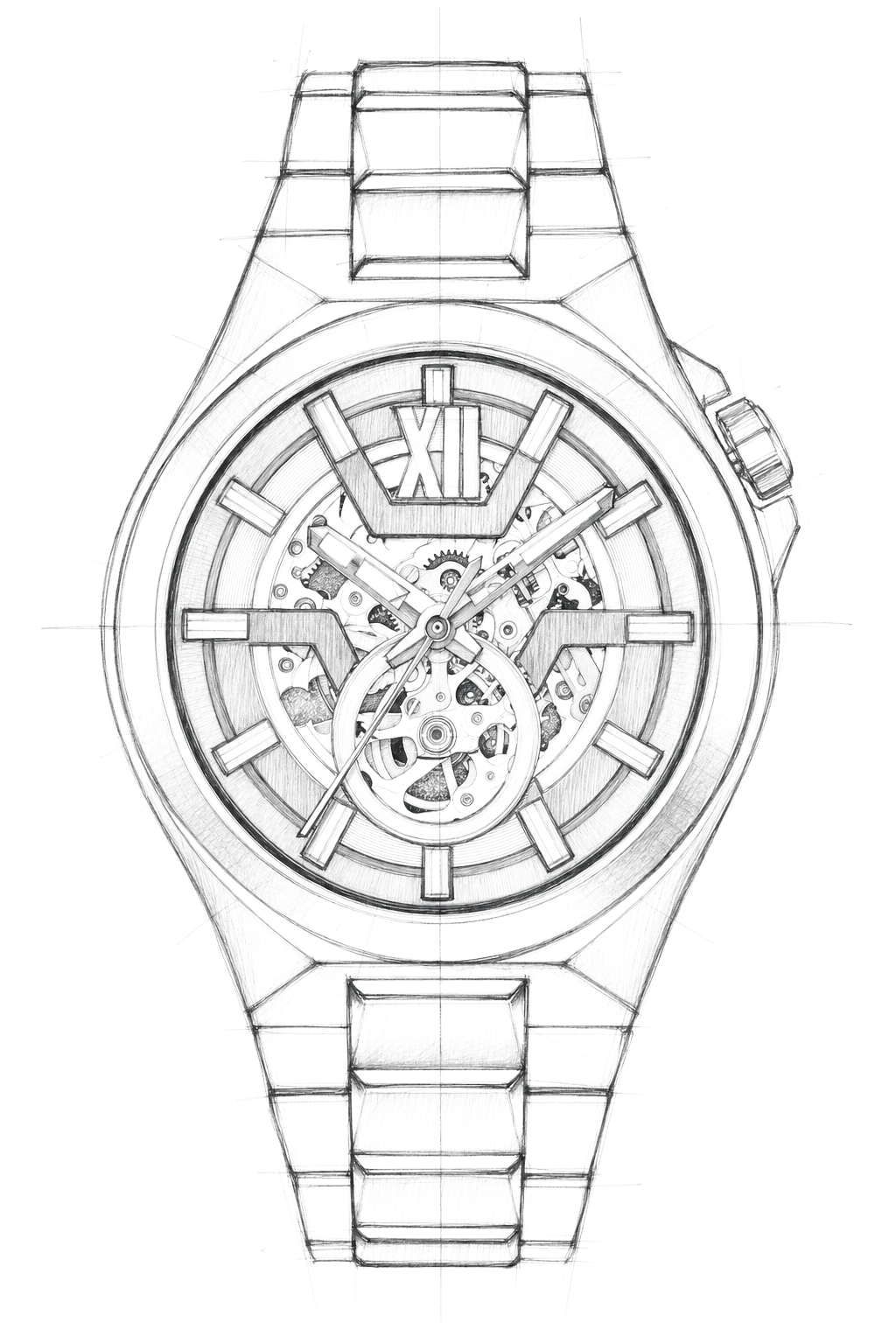Watch technical diagram