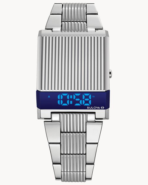 Bulova Computron Silver Blue Dial Archive Series Watch Bulova