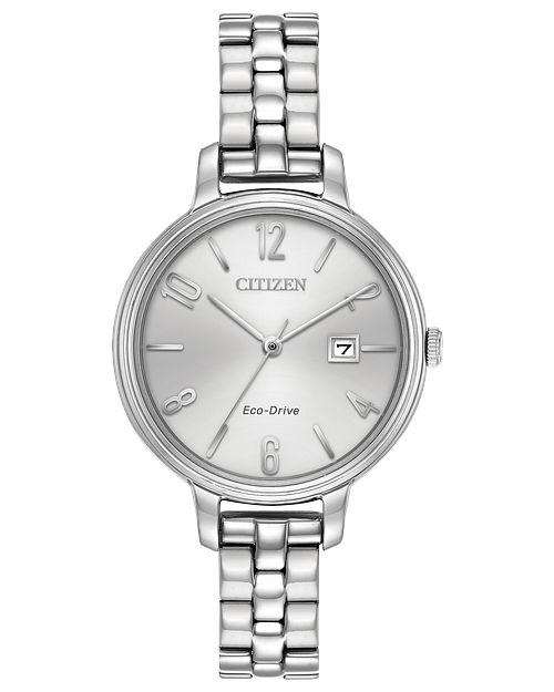 Chandler Ladies Eco Drive EW2440 53A Silver Dial Watch CITIZEN