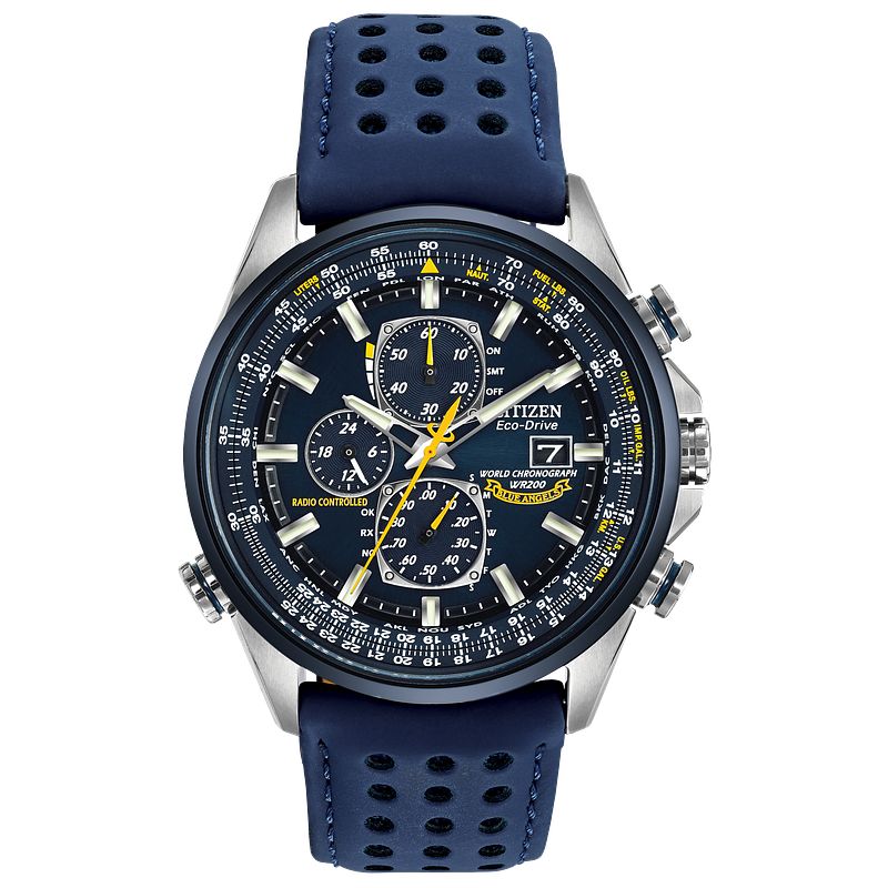 World Chronograph A-T - Men's Eco-Drive AT8020-03L Blue Watch | CITIZEN
