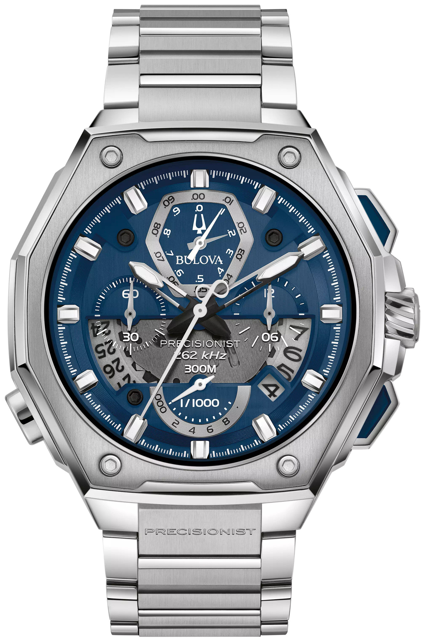 Blue Dial Stainless Steel Bracelet Precisionist 96B349 | Bulova