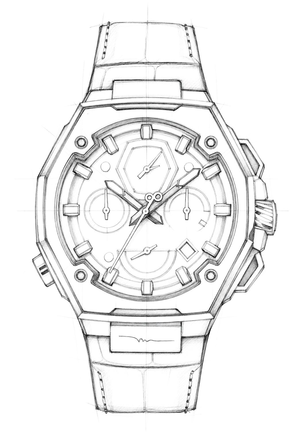 Watch technical diagram