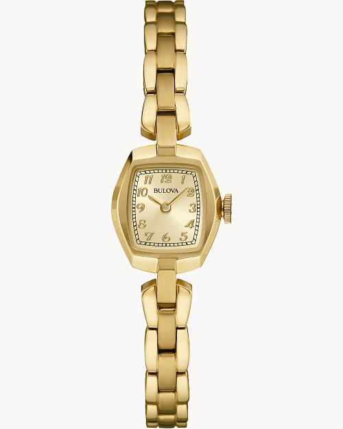 Women s Gold Bracelet Champagne Dial Classic Watch Bulova