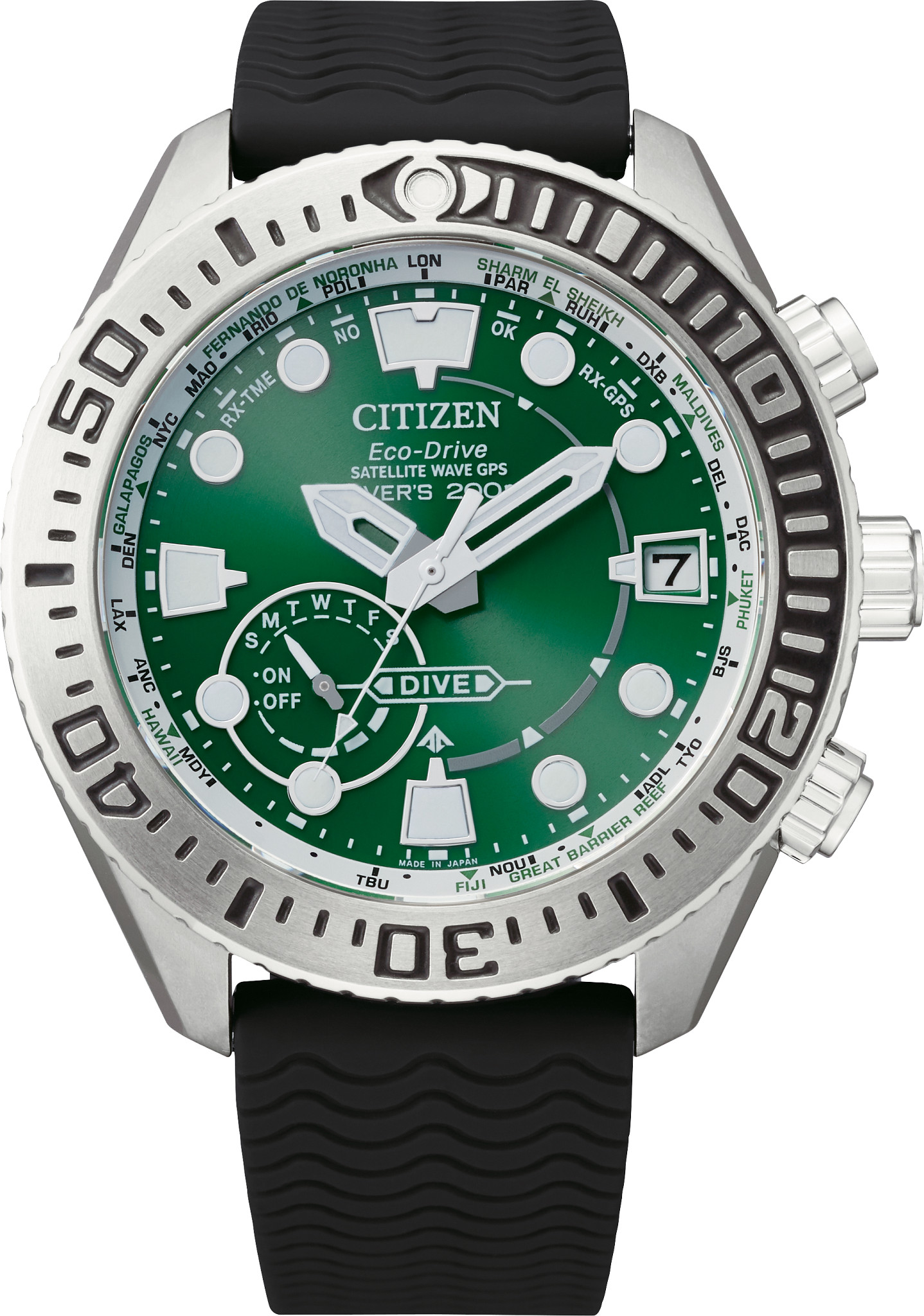 citizen satellite wave gps diver 200m