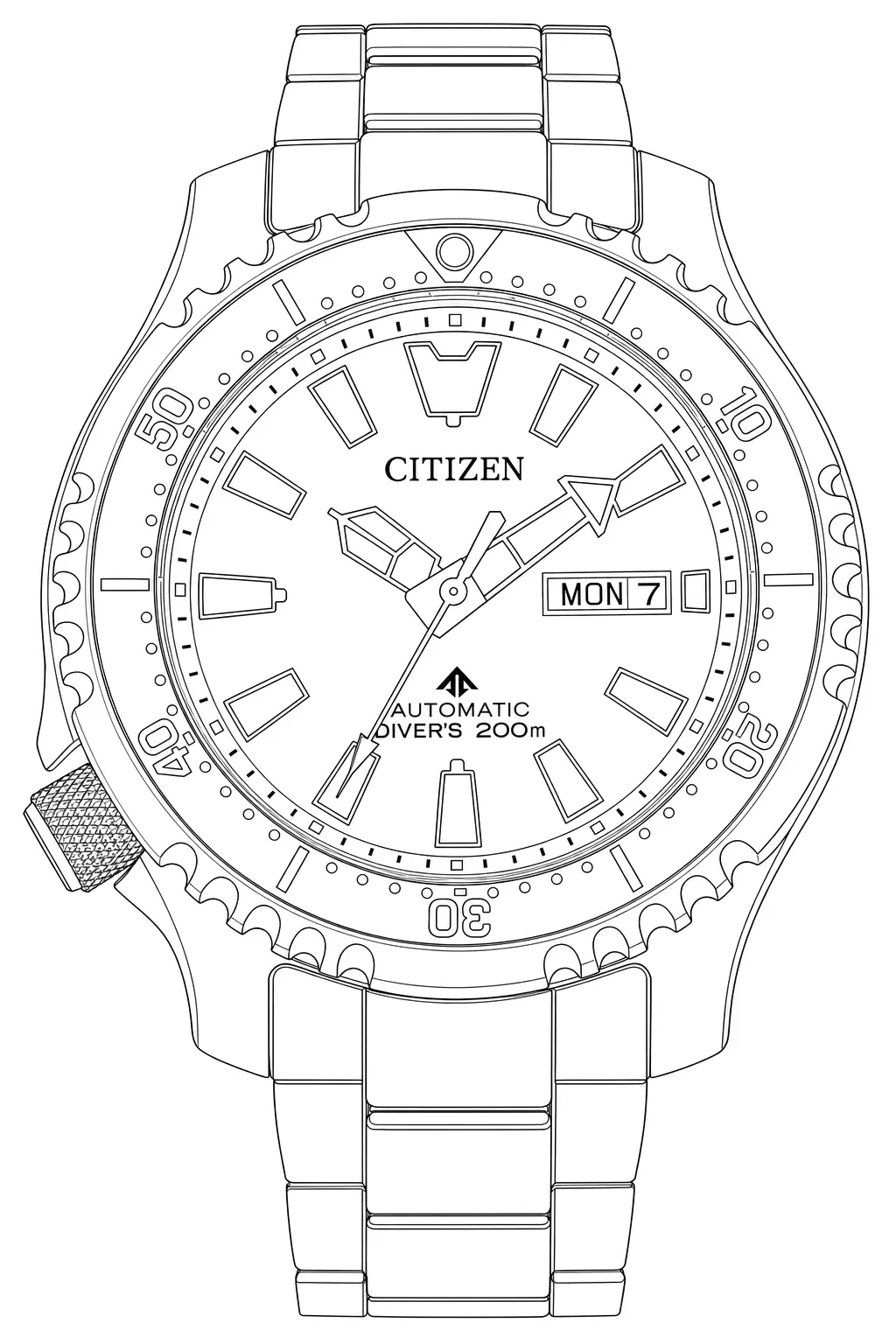Watch technical diagram