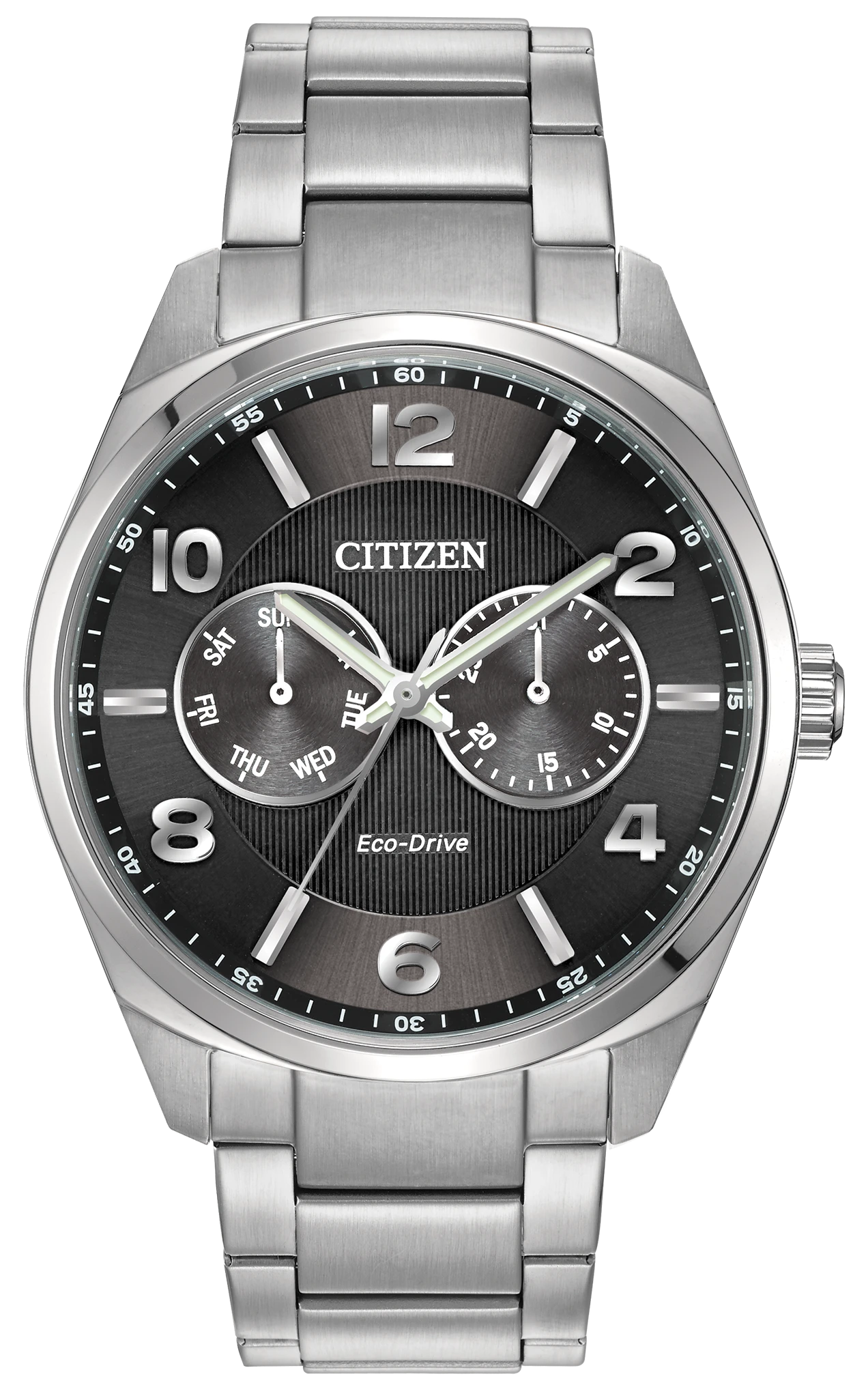 Citizen Corso Men's Eco-Drive Silver Black Dial Watch