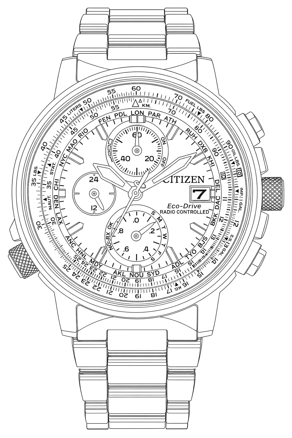 Watch technical diagram