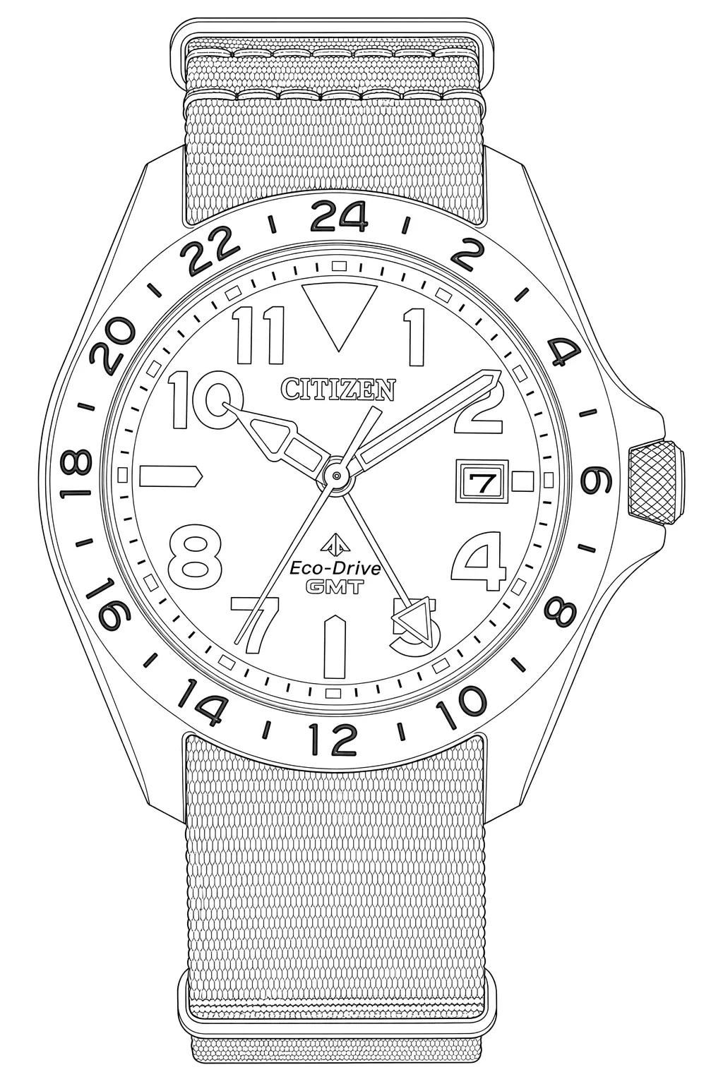 Watch technical diagram