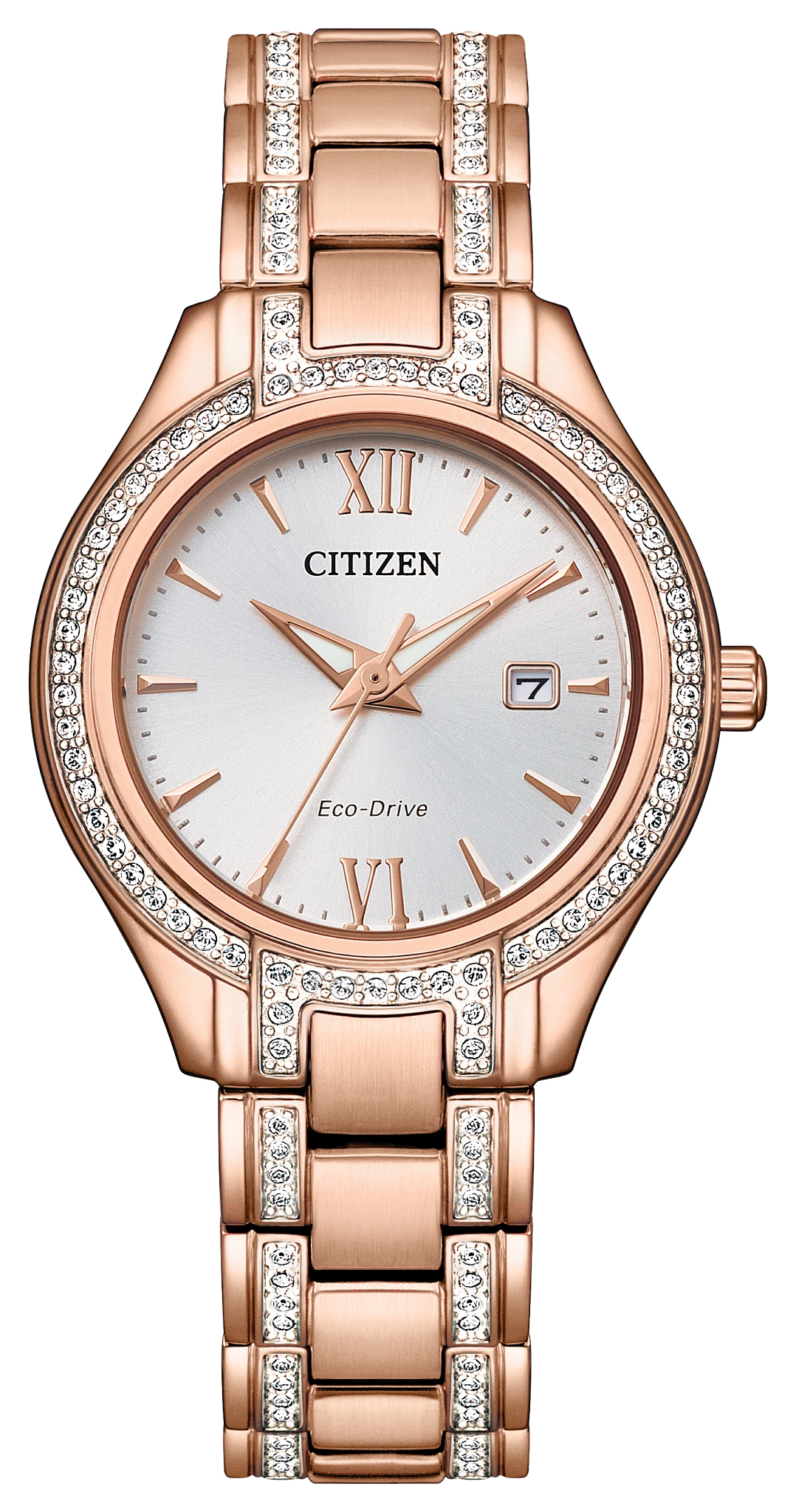 au maison Silhouette Crystal Silver-Tone Dial Stainless Steel Bracelet FE1233-52A