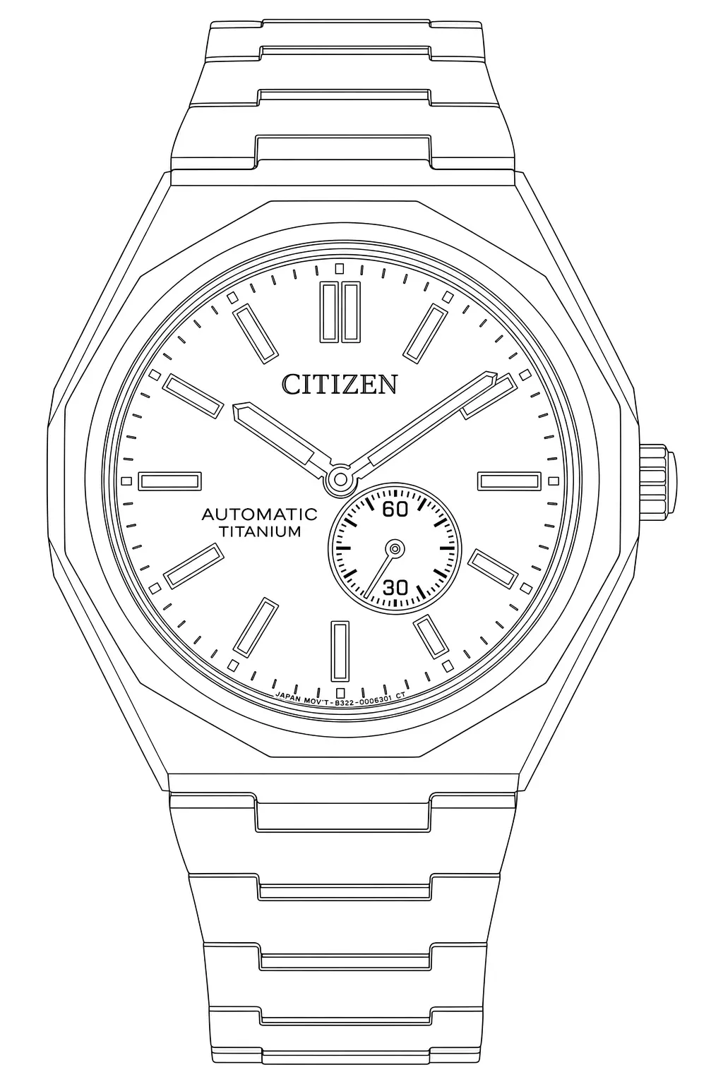 Watch technical diagram