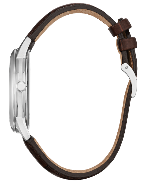 Classic Silver Tone Dial Leather Strap AW1780 25A CITIZEN
