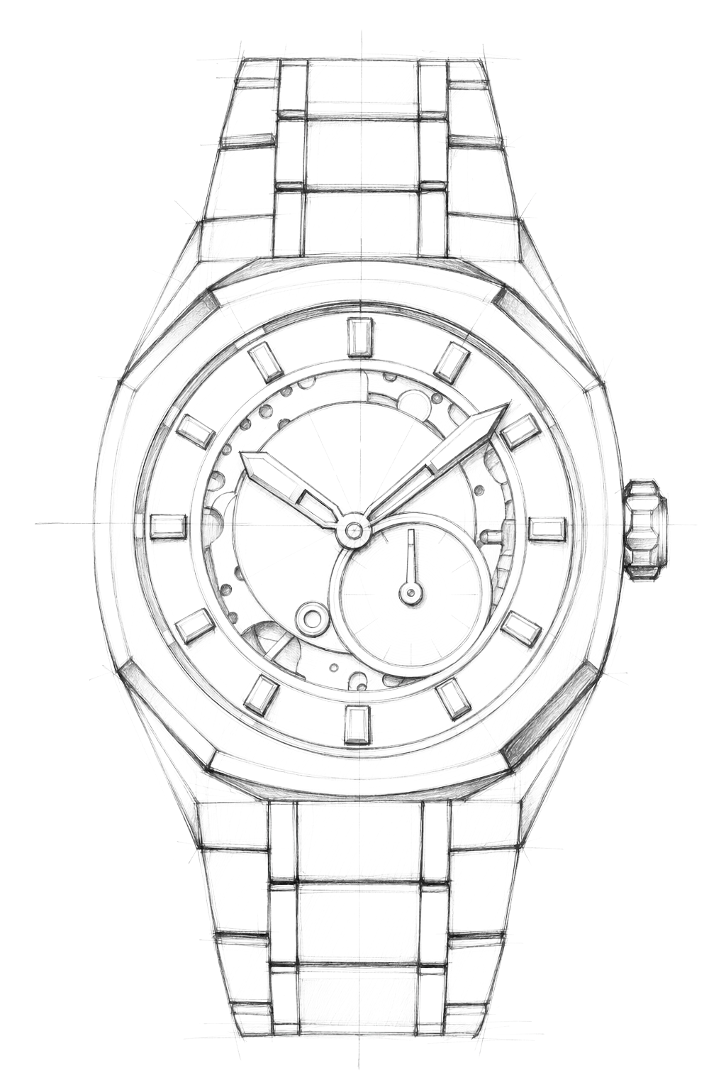 Watch technical diagram