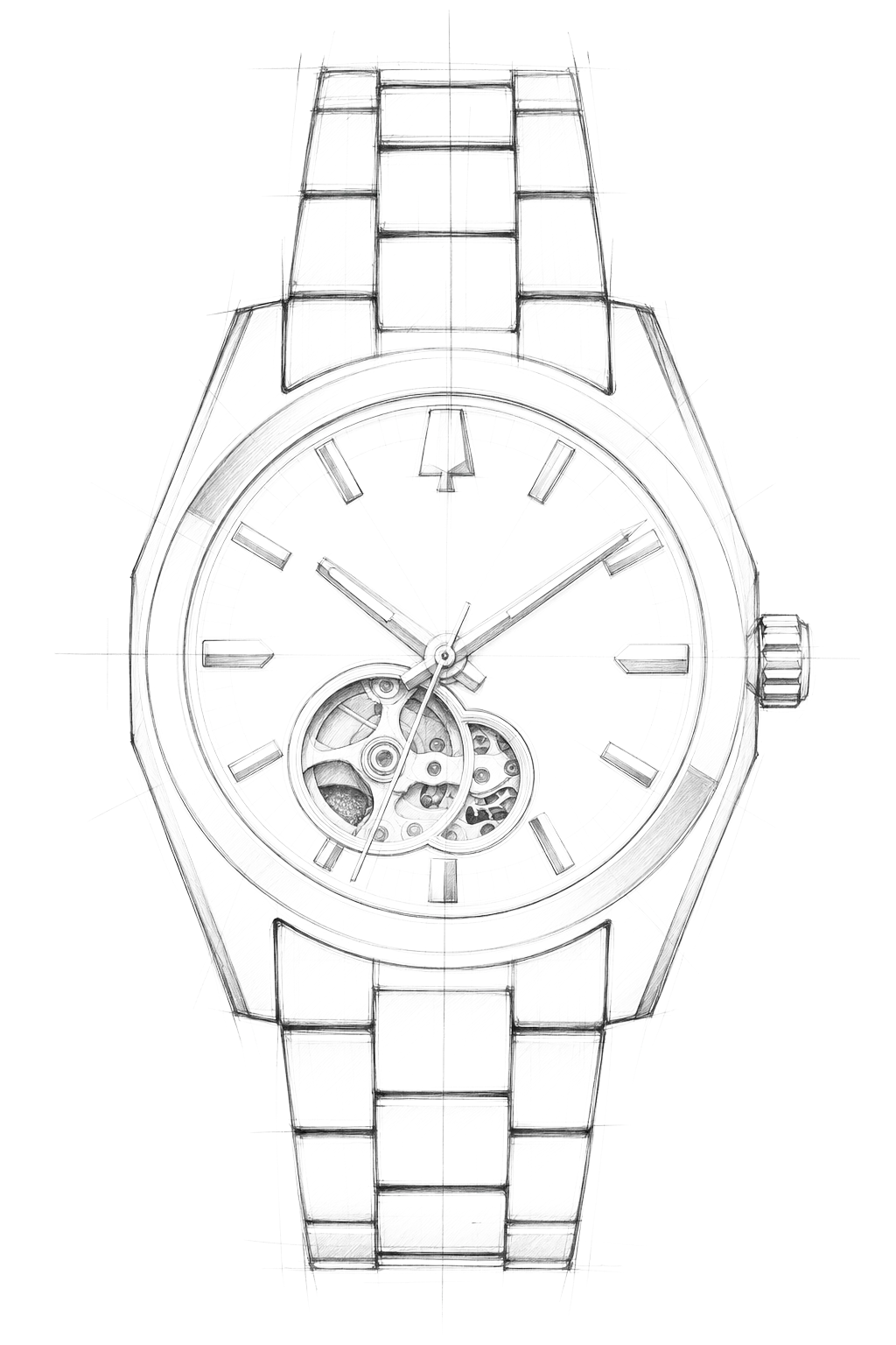 Watch technical diagram