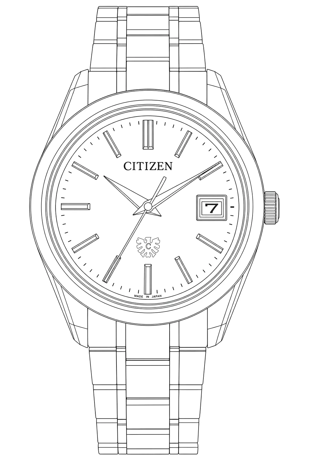 Watch technical diagram