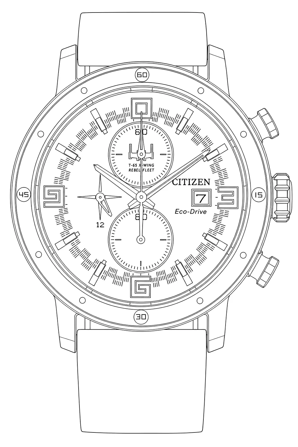 Watch technical diagram