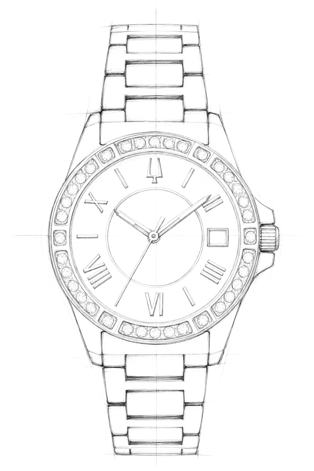Watch technical diagram