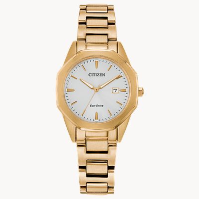 Gold women's citizen watch best sale