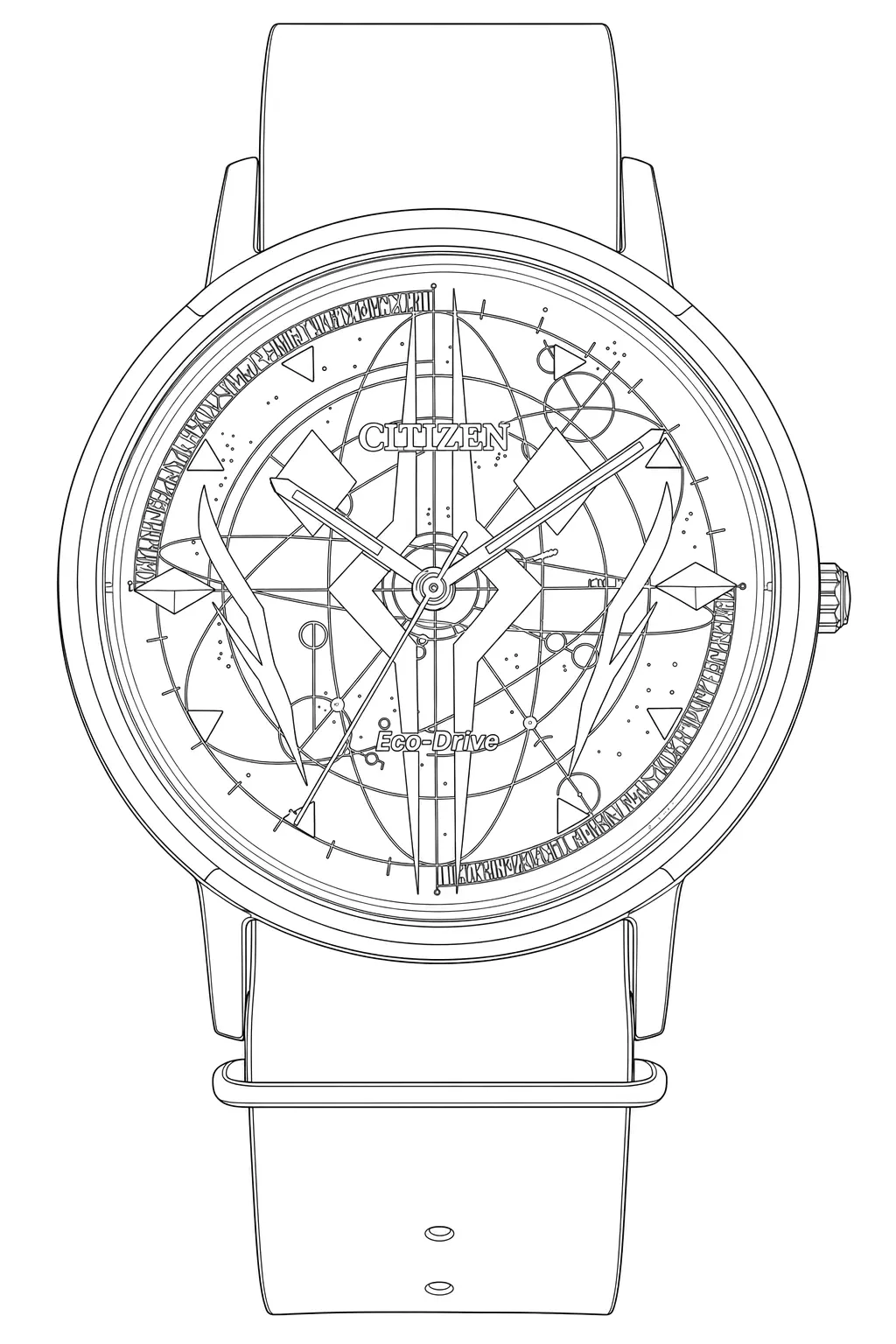 Watch technical diagram