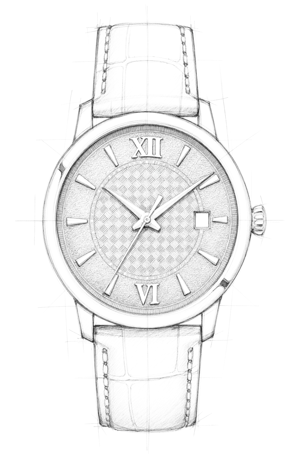 Watch technical diagram