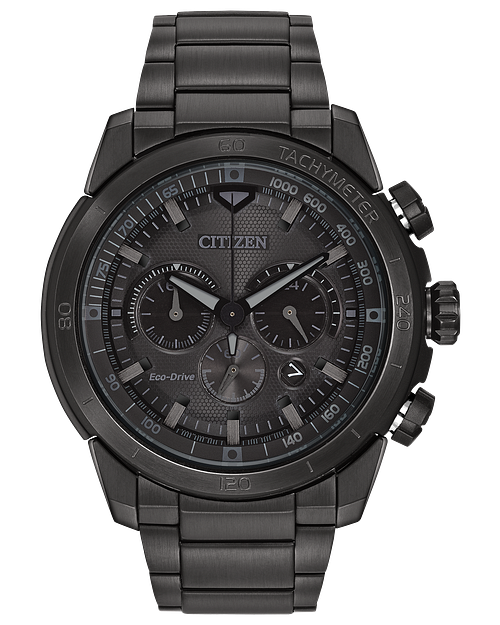 Ecosphere - Men's Eco-Drive Black Stainless Steel Watch | CITIZEN