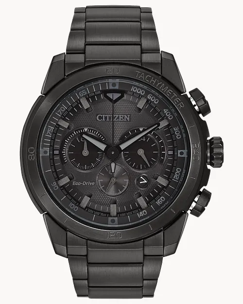 CITIZEN Eco-Drive ブラックダイヤル WR 20 bar Ecosphere - Men's Eco-Drive Black Stainless Steel Watch