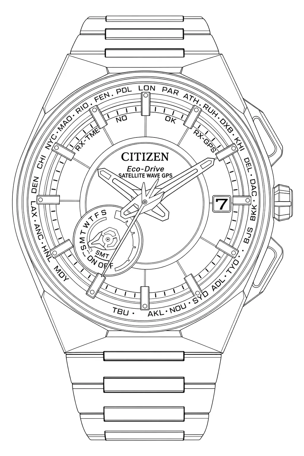 Watch technical diagram
